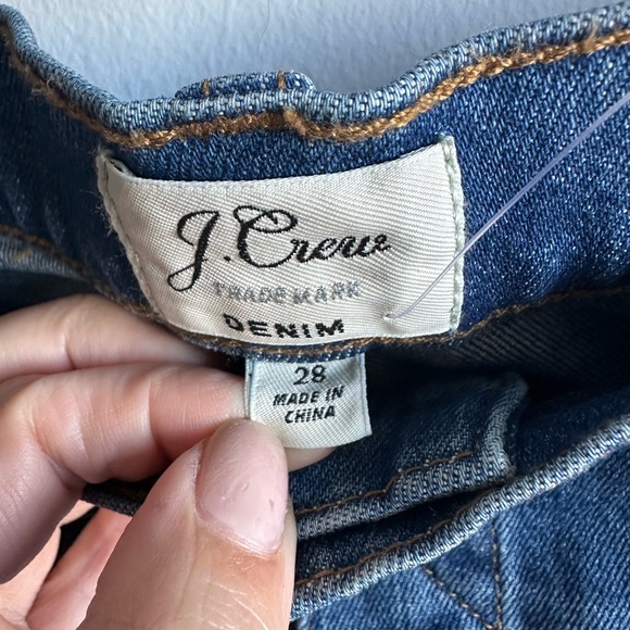 J. Crew Blue Denim Mini Skirt with Button Front - Picture 2 of 3